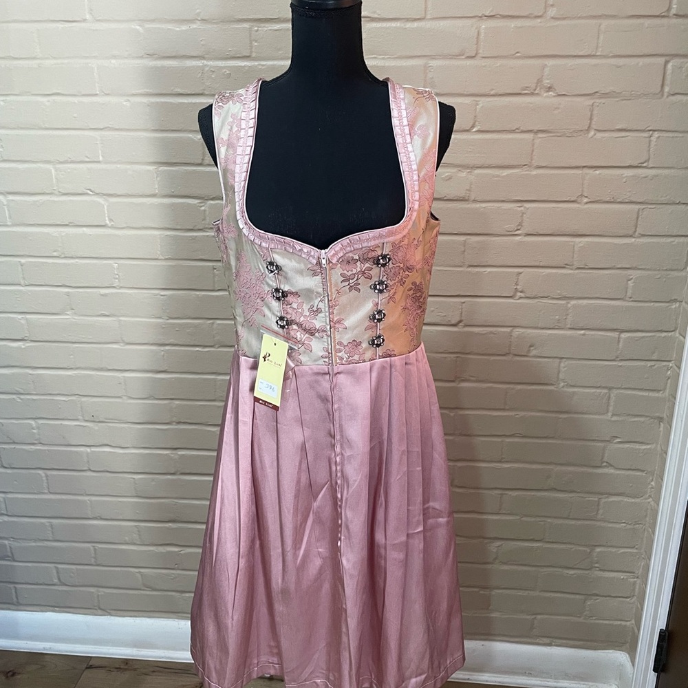 Alte Liebe Pink and Cream Sleeveless Dress
